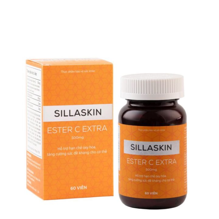 (CHÍNH HÃNG) Sillaskin ESTER C EXTRA 500mg Bổ Sung Vitamin C Tăng Đề ...