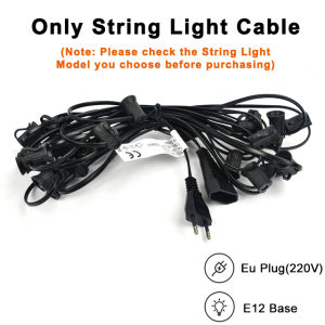 25FT/33FT/49FT String Light G40 Glass Bulb Patio Outdoor Waterproof Fairy Lights Terrace Garden Pub Christmas Party Decoration