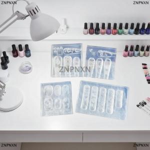 [COD] ZNPNXN Flower Peacock 3D Silicone Nail Mold Chinese Style Transparent Template Manicure Design Tools DIY Nail Art Decoration