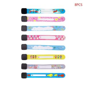 8 Pcs Kids Anti-lost Info Wrist Band Children Reusable Outdoor Safe ID Bracelet Reusable Child Safety ID Bracelets
