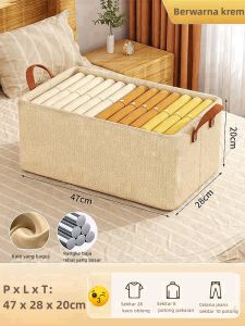 Foldable Storage Box Cationic Steel Frame Portable Clothes Organizing Storage Box Thickened Fabric Toy Storage Basket