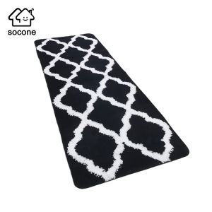 Socone 40X120cm Elegant Nordic Style Fluffy Rugs Pad Anti Slip Doormart Home Carpet Bedroom Living Room Floor Mat
