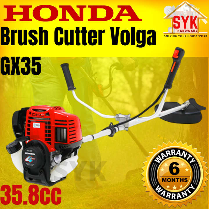 SYK Honda Brush Cutter Volga GX35 4Stroke Honda engine Grass Cutter Mesin Rumput Potong Rumput 6 Months Waranty Lazada