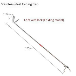 Alat Penjepit Ular 1.5M / Penangkap Ular / Sarung Tangan Tas Ular Kit / Tang Sampah / Tang Ular Yang Dapat Dilipat / Tongkat Tang Ular / Penangkap Ular Stainless Steel / Tang Sampah Dengan Kunci Abby/Penjepit Ular