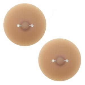 Silicone Nipple Covers Reusable Thin Adhesive Breast Petals Piercing Rhinestones Studs Chest Pasties For Women Underwear