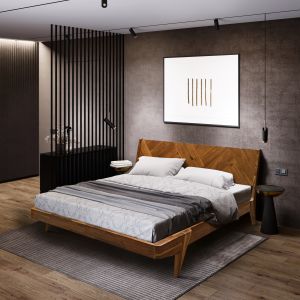 [100% Gỗ] Giường Gazelle màu Caramel KHÁNG ẨM KHÁNG MỐI MỌT SÀNH ĐIỆU HƠP THỜI Lắp ráp 30