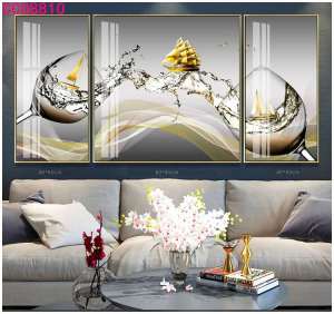 Himalaya Painting Wine Design SET3pcs (35cmx50cm) Frameless Waterproof Sintraboard Decorative Wall