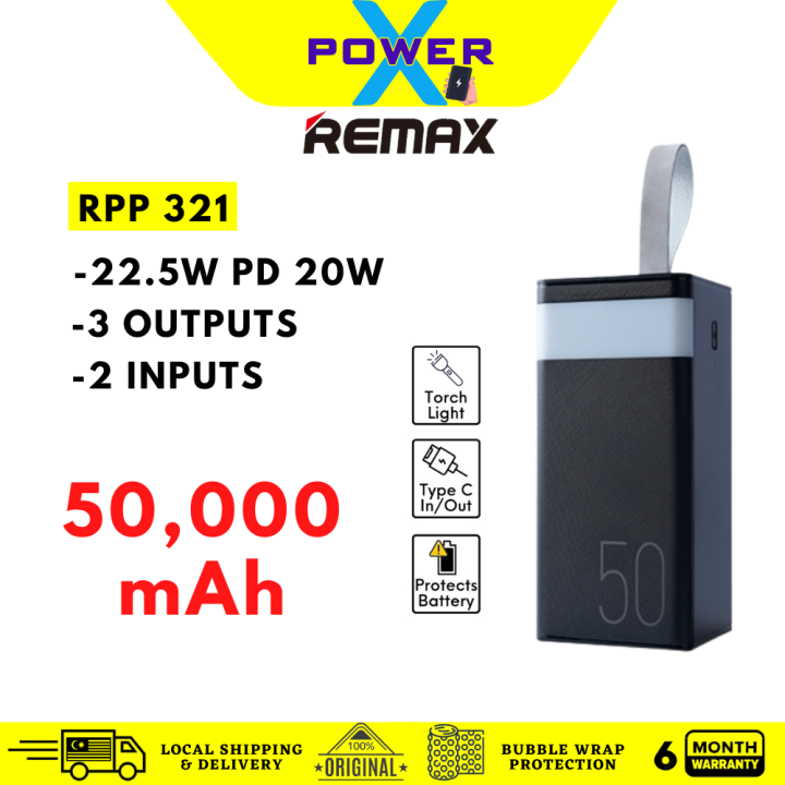 Batterie Externe Power Bank Remax RPP-320 30000mAh - Charge Rapide 20W+22.5W - Multi-appareils Pour Extérieur