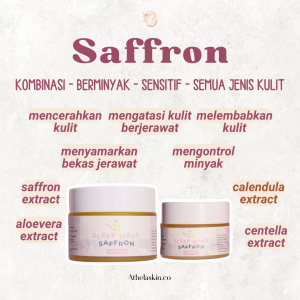 SLEEPING MASK BYBDKA 15gr 50gr BYBDKA.ID SLEEP MASK MASKER SAFFRON HONEY OLIVE OIL COCONUT OIL