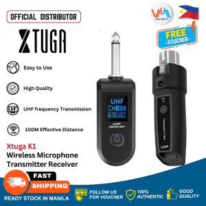 Xtuga K1 K2  Mic Converter Rechargeable 2.4GHz Wireless Microphone Transmitter Receiver Audio Mixer Compact Wireless Guitar for Mic System with Reliable Signal Transmission