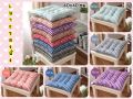 🎁พร้อมส่งในไทย🌈เลือกสีได้!! เบาะรองนั่ง 40x40 cm. เบาะรองนั่งเก้าอี้ พร้อมเชือกผูกกันหลุด ลายสก็อต. 