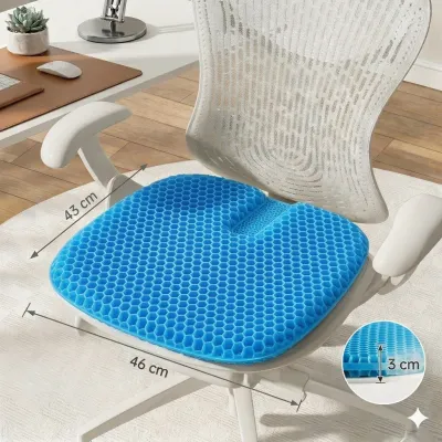 DreamHug Gel Seat Cushion Honeycomb Ventilated Cushion Non-Slip Cover for Office Chair Car Sciatica Back Hip Pain Relief