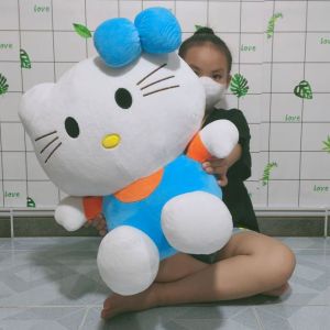 GẤU BÔNG KITTY CHO BÉ GÁI SIZE LỚN THÚ BÔNG MÈO KITTY 100% GÒN ẢNH THẬT
