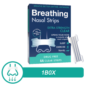 🔥BUY 1 FREE 1🔥44Pcs Nasal Strips Extra Strength Clear – Comfortable Nose Support | Extra Strong Adhesion | Sensitive