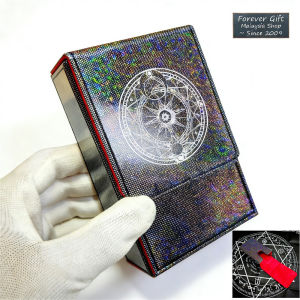Tarot Card Box PU LEATHER Deck Box Trading Card Game Kotak Kad Tarot Hologram D98