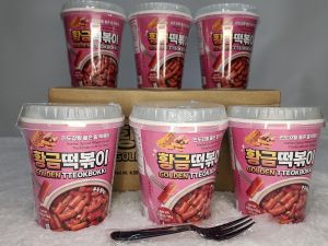 Sandeulbaram Golden Wheat Instant Topokki Cup 130g x 6pcs - Spicy Rice Cake (3 Min Easy Cook)