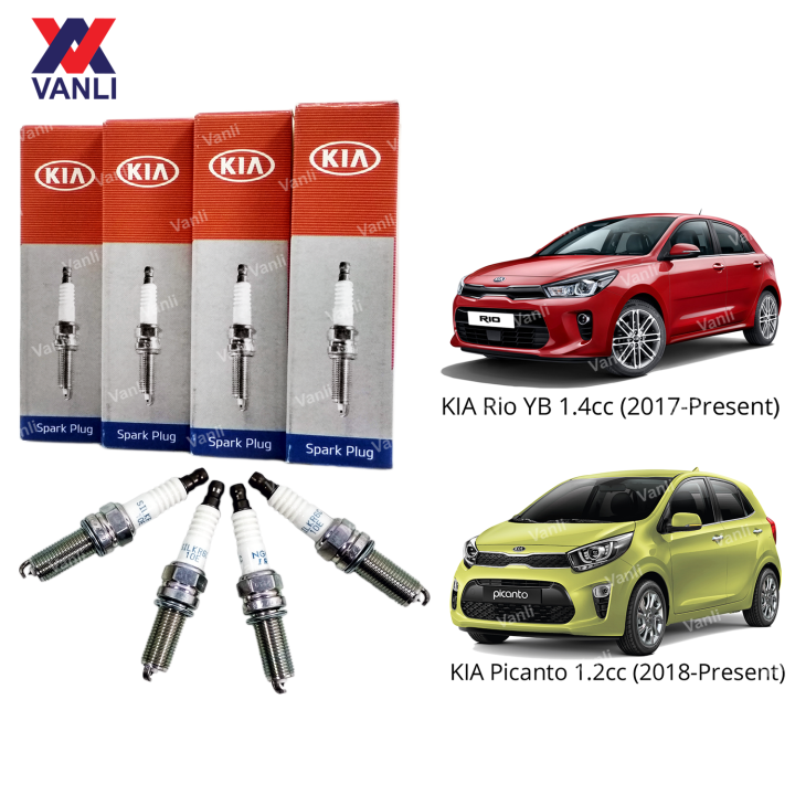 Kia Spark Plug Set ( 4pcs ) for Kia Rio 1.4cc / Picanto 1.2cc SILKR6C