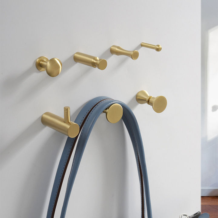 Entrance Door Brass Wall Hook Brass Single Coat Hook French Hat