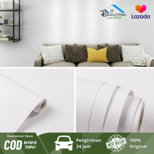 DNV - Wallpaper Stiker Dinding  45CM X 5M Motif Pastel Batik Embos Elegant Premium Quality