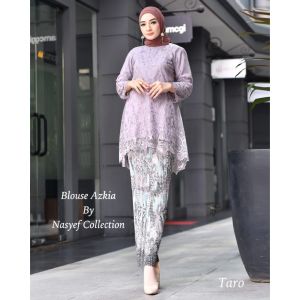 Setelan Kebaya Tille Azkia Rinjani /Kebaya Tille Baby Blue Kebaya Wisuda Wanita Aneka Pilihan Warna Lainnya