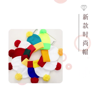 หมวกถักอะคริลิคเสื้อทรงพองใส่ได้ทั้งชายและหญิงหมวกฤดูหนาวยืดได้สำหรับพบปะครอบครัวเทศกาลคริสต์มาสและวันฮาโลวีน