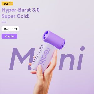 Realfit T1fan rechargeable long-lasting handheld fan 199 wind speeds for fast cooling equipped with high-speed turbine motor portable handheld fan