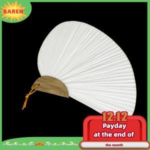 BAREN 1 chiếc quạt giấy cầm tay thanh lịch gấp gọn màu trắng ủng hộ tiệc cưới