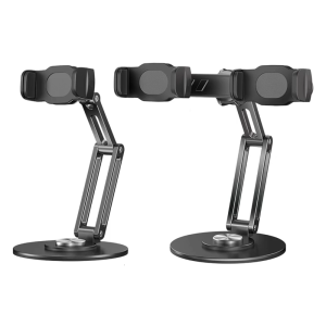 Aluminum Desktop Phone Mount Foldable Rotating Stand For Streaming Gaming Tablets 4.5-7Inch Mobile Devices