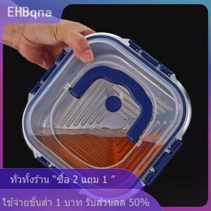 [COD] EHBqna KITCHEN ภาชนะใส่อาหารสลัดผลไม้สแตนเลสแบบพกพากล่องอาหารกลางวันปิดผนึกพร้อมฝาปิดกล่องเบนโตะปิกนิกตั้งแคมป์