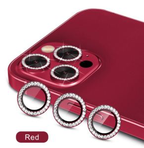 【✅SG Seller✅】RICHMENT Luxury Bling Diamond Tempered Glass Metal Camera Lens Protection Cover For iPhone17 Pro max iPhone 16 Plus iPhone 17 pro 16 15 14 13 Pro iPhone15 Pro Max iPhone14 13 12 iPhone13 iPhone15 Plus High quality Camera Lens screen protector