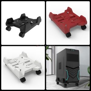 CPU Stand Mobile Desktop Tower Adjustable Width Universal PC Computer Holder Cart with 4 Caster Wheels CPU Holder Under Desk