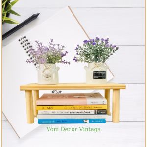Ghế gỗ Kệ gỗ kệ trang trí để bàn đa năng gỗ thông tự nhiên