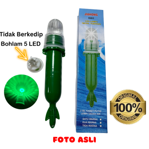 JBI-0201 ( Perdus Isi 100 pcs )JIAHONG Lampu Torpedo Bohlam Topaz Cahaya Hijau Tidak Berkedip Bersinyal 1 Warna Cahaya Lampu  Nelayan Lampu Sinyal Kapal Baterai JUMBO Type A1