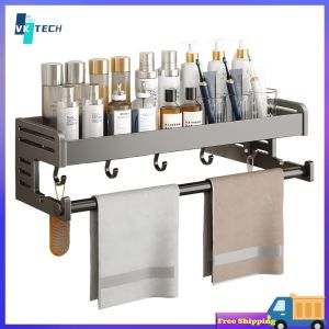 Modern Wall-Mounted Punch-Free Spice Rack with Hooks for Kitchen Seasoning and Storage in Compact Home Kitchen