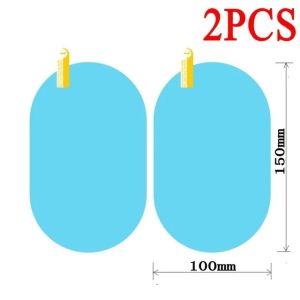 2Pcs Car Rearview Mirror Rain-proof Film Anti-Fog Clear Protective Films Car Window Rain Protector Waterproof Stickers