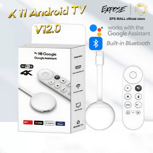 EXPOSE Android TV box 4K UHD Android14.0 2.4G/5G Dual WiFi 6 8+128GB TV Stick Google chromecast Supports 360° Bluetooth Remote Voice Control