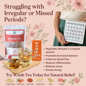 Womb Detox Tea for Women | Menstrual Pain Relief Heavy Bleeding Control Spotting Support Long Periods PCOS Balance & Fertility Boost | Natural Feminine Herbal Tea