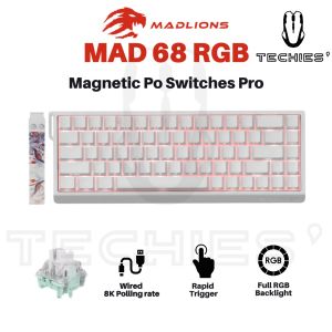 [🇸🇬READY STOCK] Madlions Mad 60 68 HE RGB Flagship Magnetic Keyboard 60% 61Key RGB Wired Hot-swap Gaming Rapid Trigger