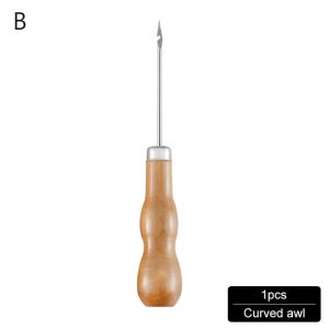 FOUNDTWO DIY Tay cầm bằng gỗ Cú đấm Tranh sơn dầu Công cụ may Mán May vá Kim sửa giày Thợ khâu tay Máy tạo lỗ