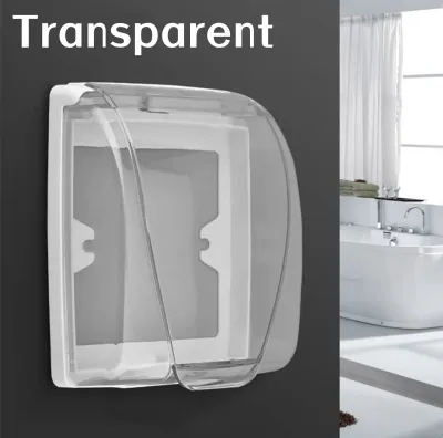 Waterproof Switch Socket Cover Switch Protector Type 86 Universal Transparent Weatherproof PVC Outdoor Protection Box