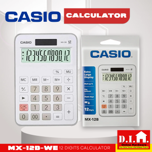 Do It Home Casio MX-12B-WE 12 Digits Calculator White Mini Desk Type