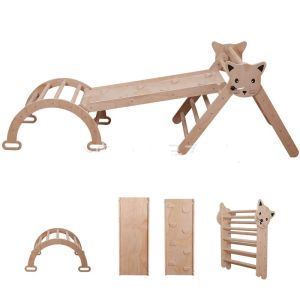 Montessori Climber Indoor for 1-8 Years Old Kids 3 in 1 Piklers Triangle