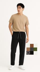 Chinos Dewasa Casual Katun Pria Wanita Reguler Standar