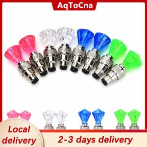 [COD] AqToCna Ship within 24 hours bluesea 2x LED Motorcycle Cycling Bike Bicycle Wheel Tire Valve Flashing Light Car Lamp