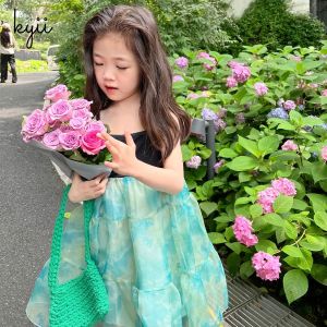 kyiibaby Summer preppy fashion Little Girl New girls summer dress children skirt thin kybb076