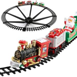Christmas Train Set With Sounds And Lights Electric Rail Car Toy Mini Train Toy Set For Christmas And Home Decoration