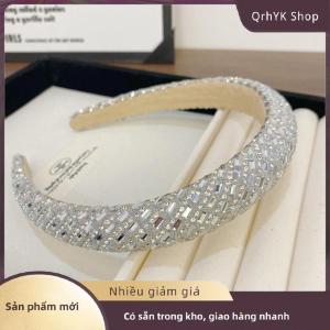 Hàng có sẵn✨ Baroque cổ điển Ngọc Trai Headband với hạt thủy tinh Bow Phụ kiện tóc thanh lịch cho phụ nữ bên Wedding prom dịp