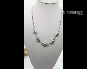 Goth Gothic Kpop Evil Eye Chain Necklace For Man Women Pendant Choker Necklace New Fashion Jewelry Vintage Punk