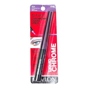 Revlon So Fierce! Chrome Ink Liquid Eyeliner Long-lasting Bold Metallic Pen Liner with Dip Ink Cap for Pearl Shimmer Blend 0.9g
