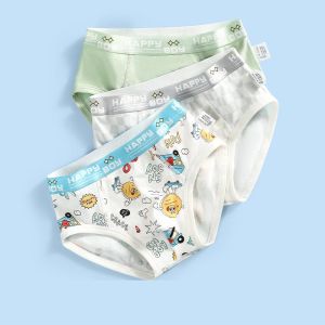 3 PCs/lô đồ lót trẻ em bé trai thoải mái bông trẻ em Quần lót tam giác phim hoạt hình tóm tắt cho bé trai tuổi từ 2 đến 14